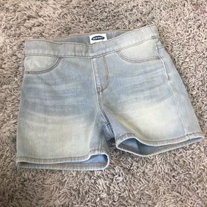 Light wash jean shorts